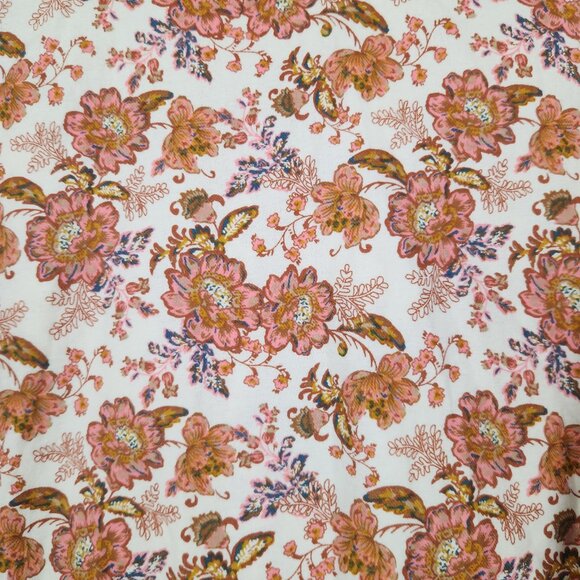 Joan Rivers Size XL Floral Print Flannel Long Sleeve Cotton Women's Top Blouse - Picture 6 of 9